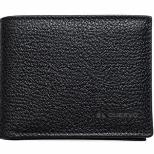 Billetera cuero negro El CUERVO